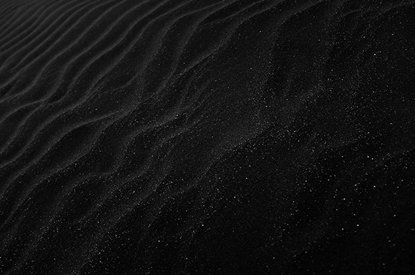 black mineral sand