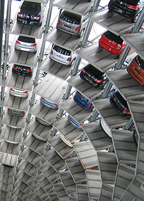 steel-framed carpark
