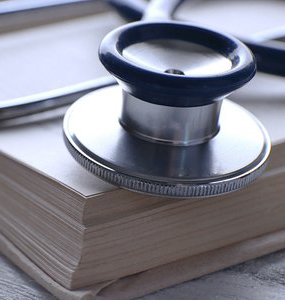 stethoscope on a book