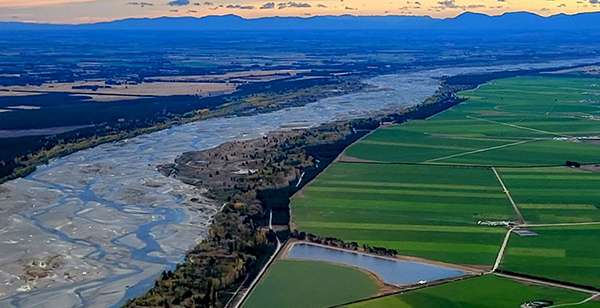 Braided river and water storage